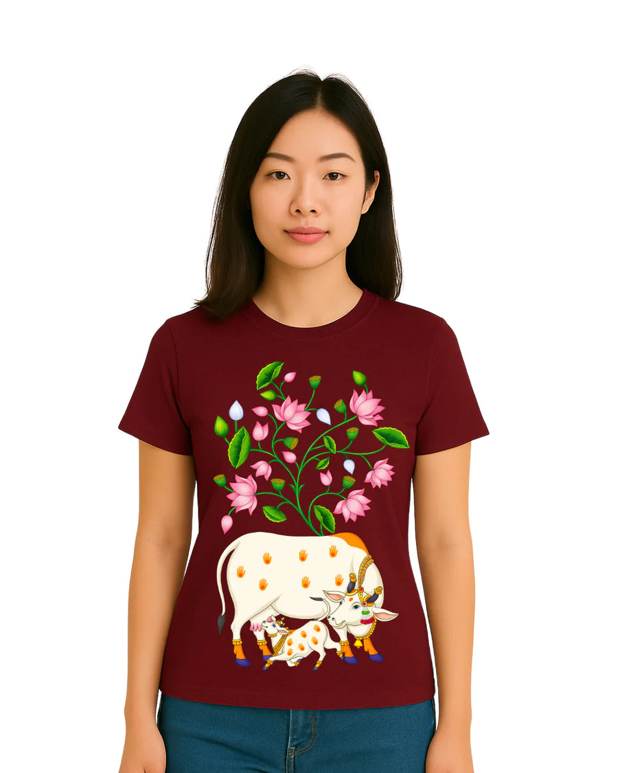 Kamadhenu & Lotus Tee