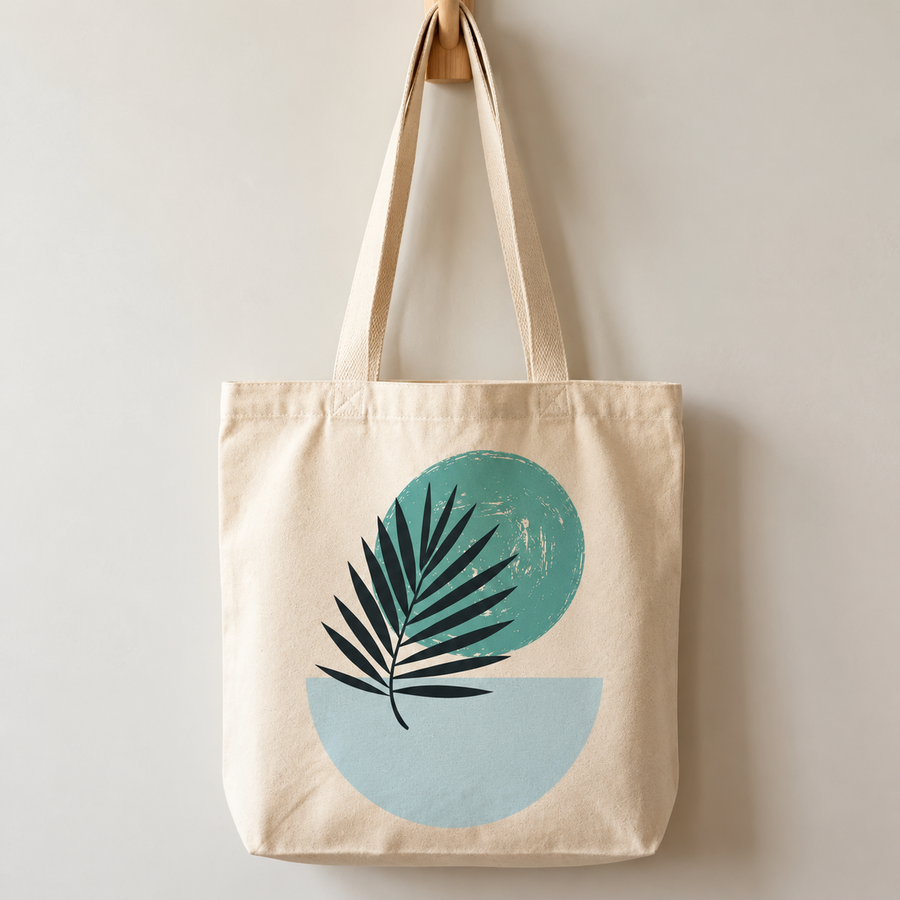 Minimal Botanical Tote Bag