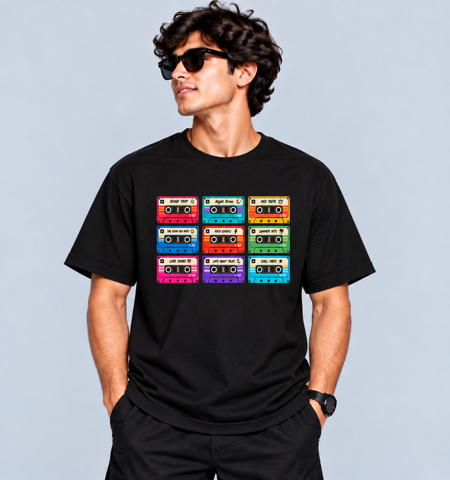 Mixtape Memories Cassette Grid T-Shirt