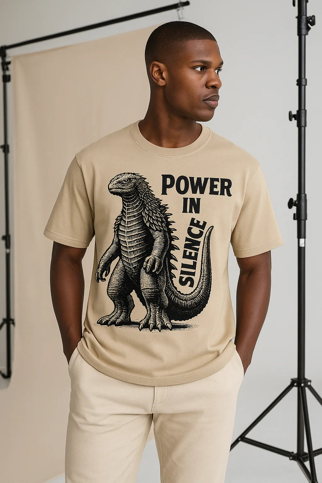 Power in Silence Tee product mockup