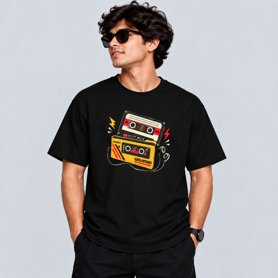 Retro Portable Cassette Player T-Shirt