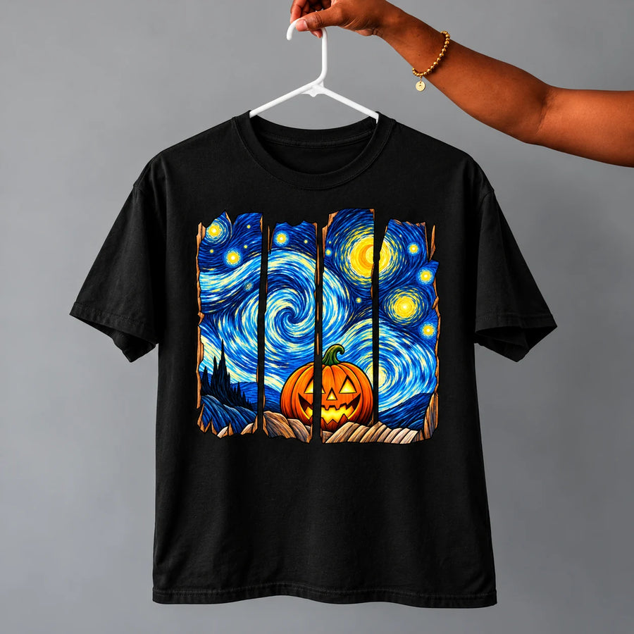 Starry Night Pumpkin T-Shirt