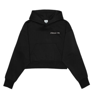 Aflatoon me Hoodie  "WOMEN" - Women's Cropped Drop-Shoulder Hoodie Thumbnail