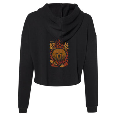 Bear Hoodie "women"  - Women’s Lightweight Crop Hooded Sweatshirt Thumbnail